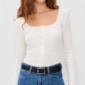 NWT Z Supply Emelie Ribbed Button Up Sweater